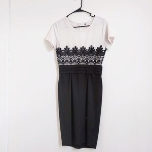 Black and White Designed Dress